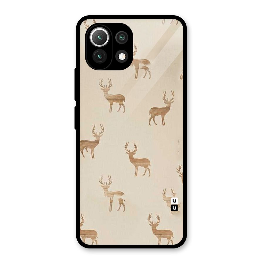 Deer Pattern Glass Back Case for Mi 11 Lite
