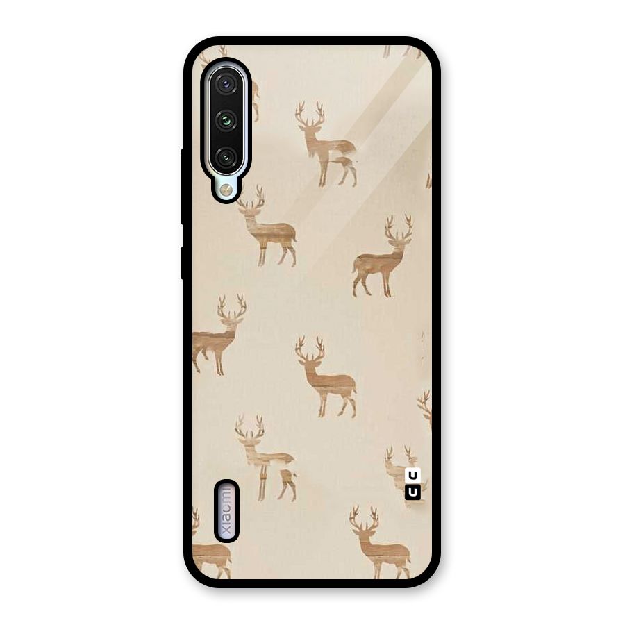 Deer Pattern Glass Back Case for Mi A3