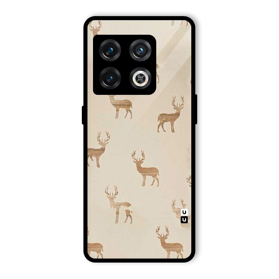 Deer Pattern Glass Back Case for OnePlus 10 Pro 5G