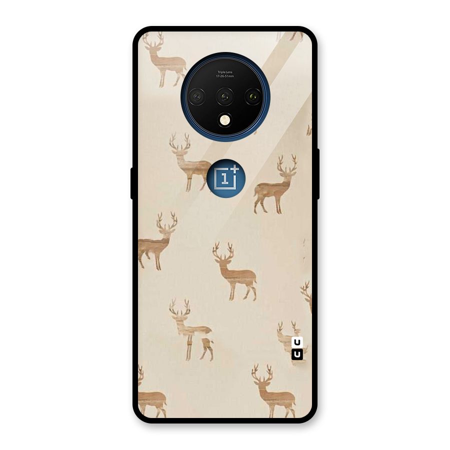 Deer Pattern Glass Back Case for OnePlus 7T