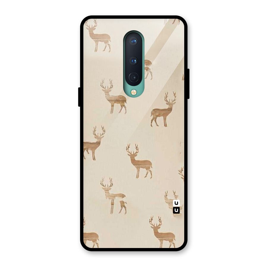 Deer Pattern Glass Back Case for OnePlus 8