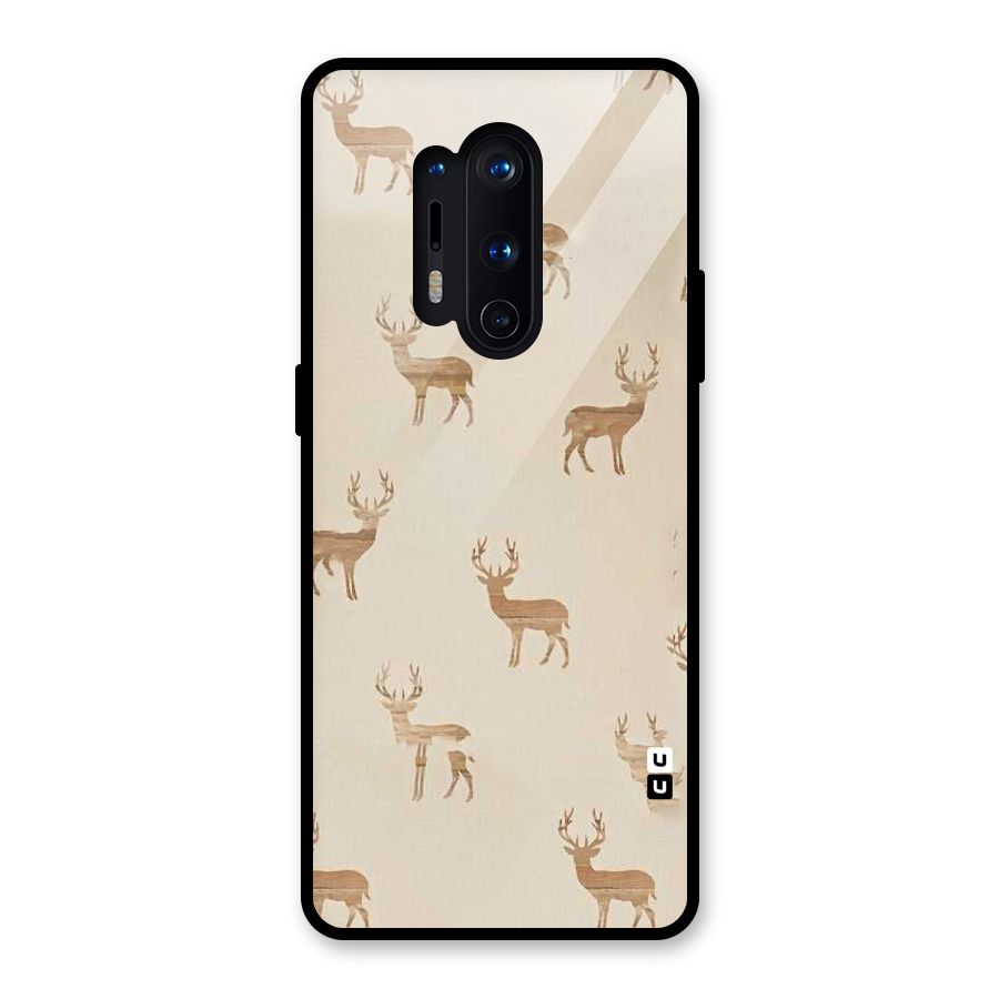 Deer Pattern Glass Back Case for OnePlus 8 Pro