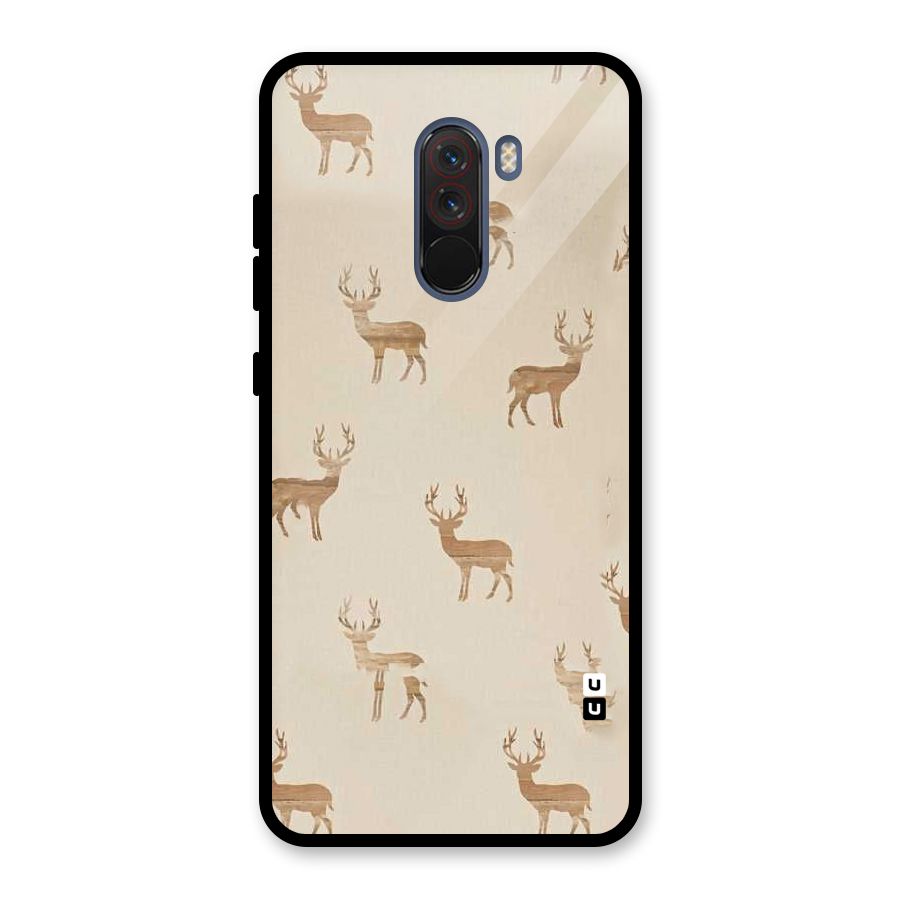 Deer Pattern Glass Back Case for Poco F1