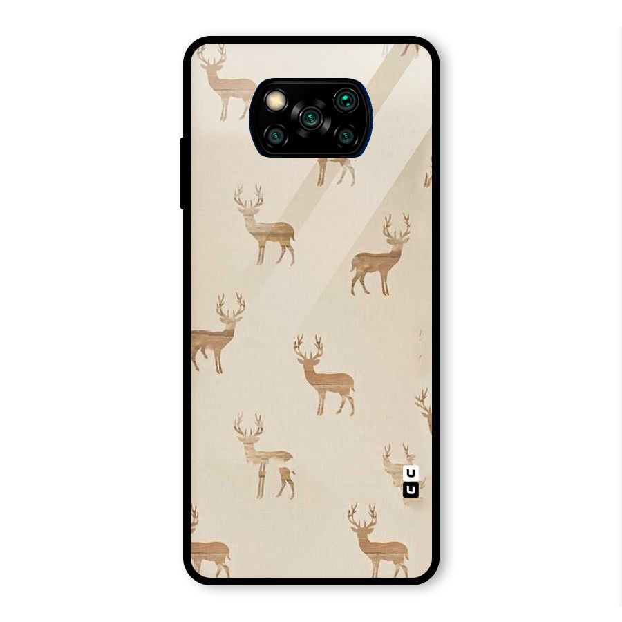 Deer Pattern Glass Back Case for Poco X3 Pro