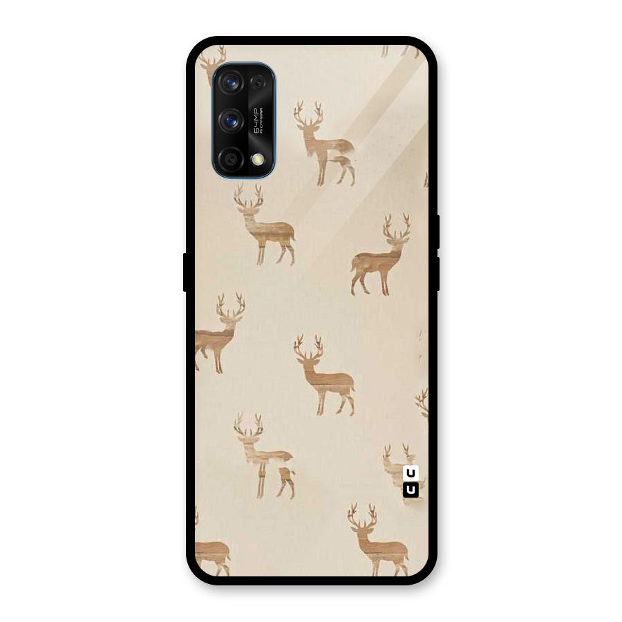 Deer Pattern Glass Back Case for Realme 7 Pro