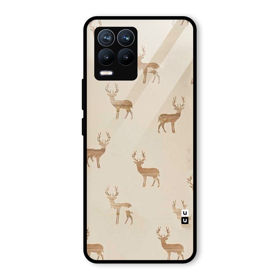 Deer Pattern Glass Back Case for Realme 8