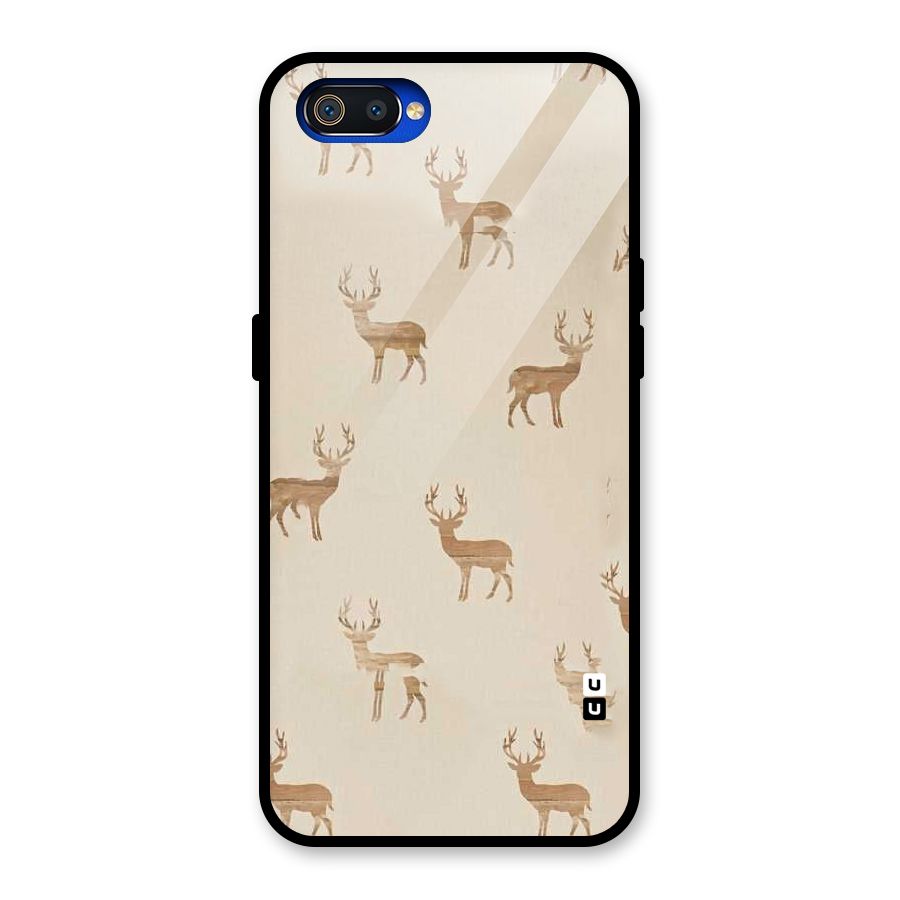 Deer Pattern Glass Back Case for Realme C2