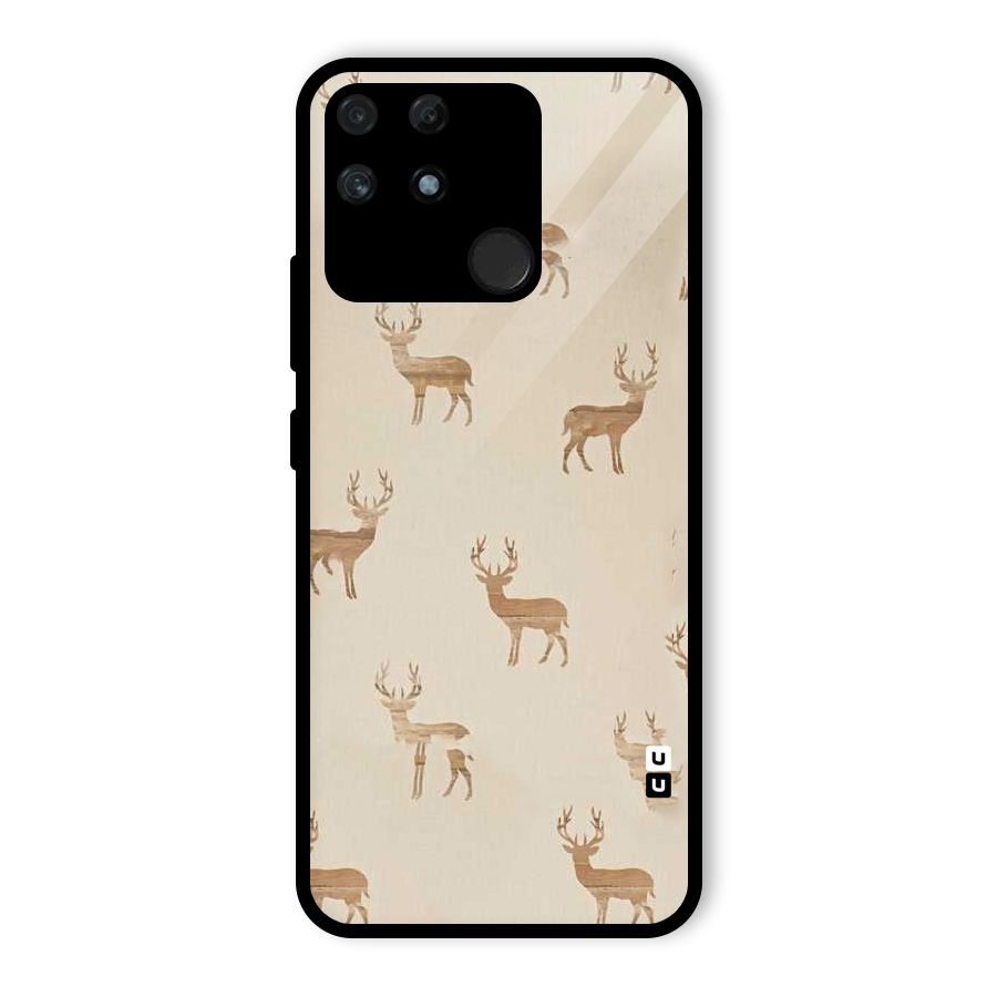 Deer Pattern Glass Back Case for Realme Narzo 50A