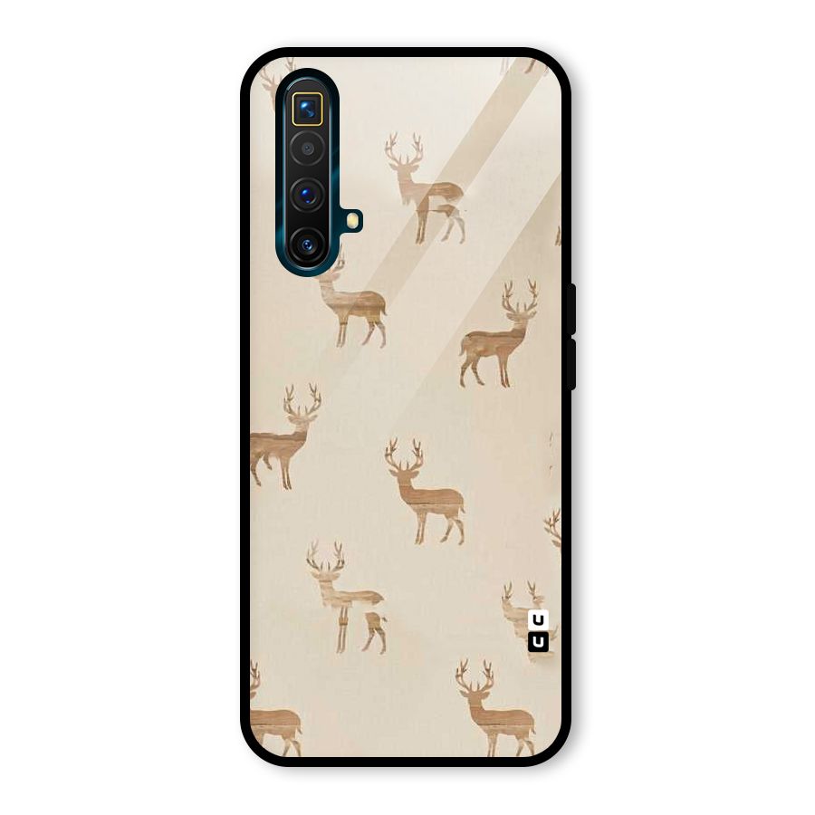 Deer Pattern Glass Back Case for Realme X3