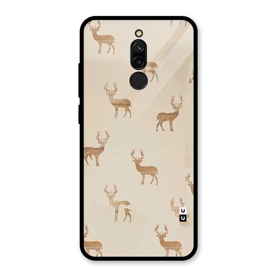 Deer Pattern Glass Back Case for Redmi 8