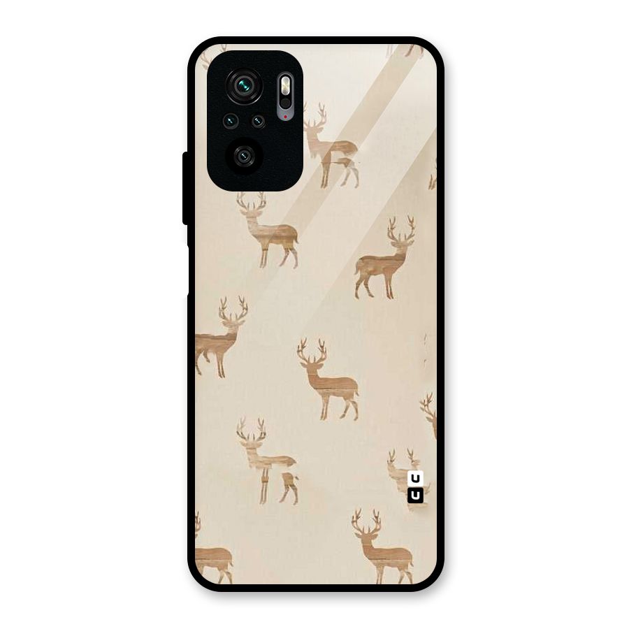 Deer Pattern Glass Back Case for Redmi Note 10S
