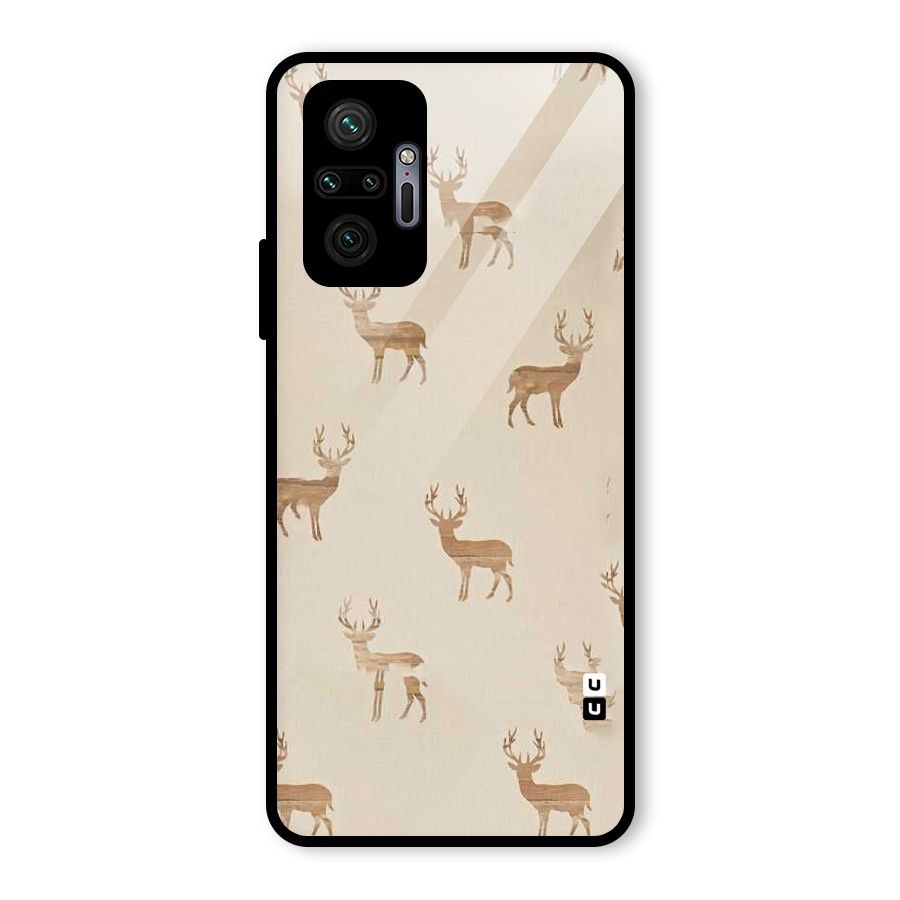 Deer Pattern Glass Back Case for Redmi Note 10 Pro Max