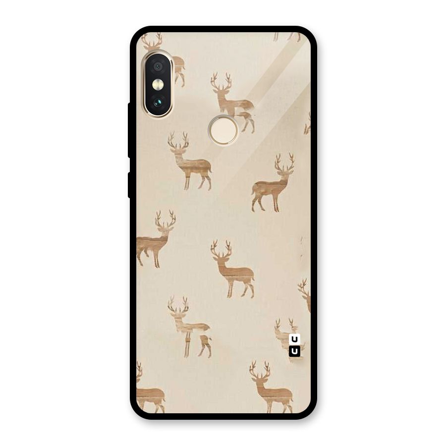 Deer Pattern Glass Back Case for Redmi Note 5 Pro
