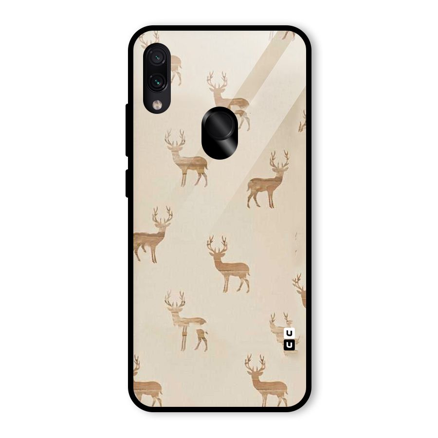 Deer Pattern Glass Back Case for Redmi Note 7 Pro
