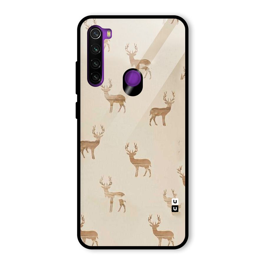 Deer Pattern Glass Back Case for Redmi Note 8