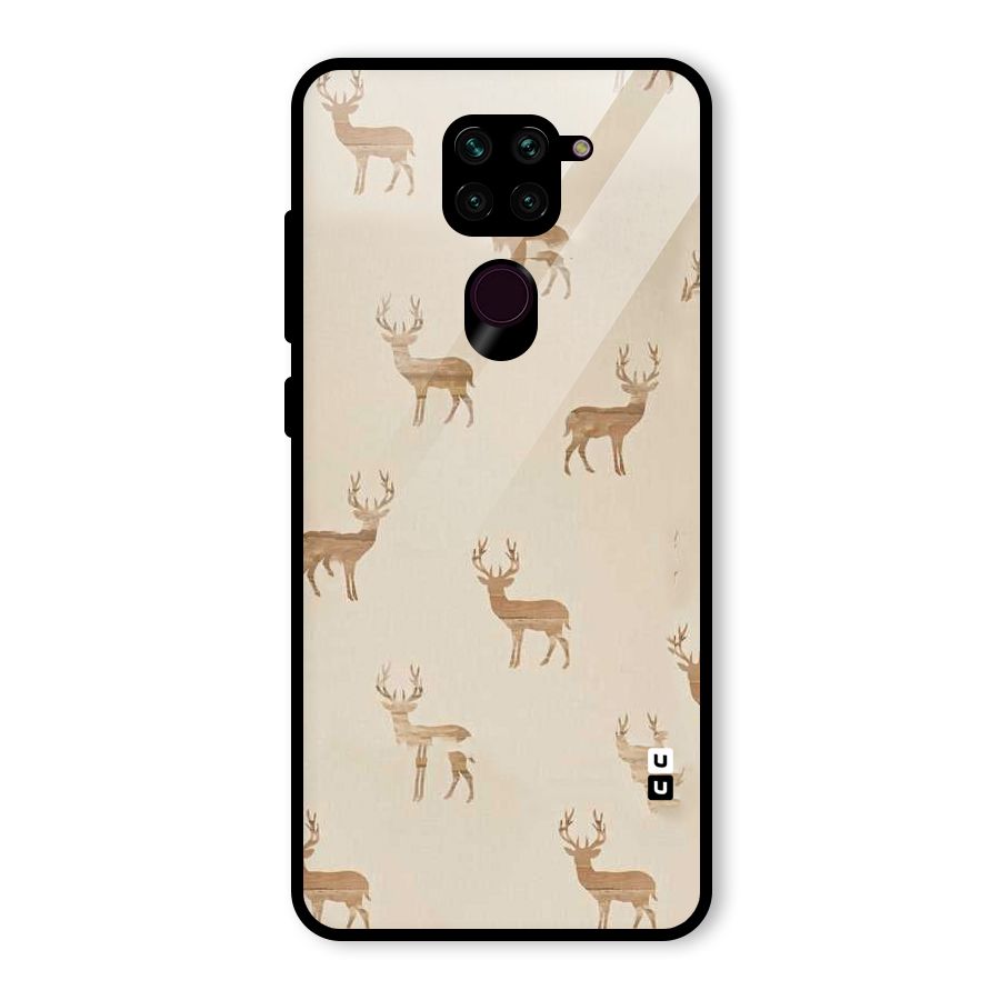 Deer Pattern Glass Back Case for Redmi Note 9