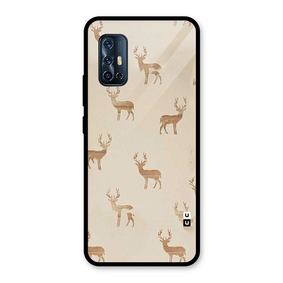 Deer Pattern Glass Back Case for Vivo V17