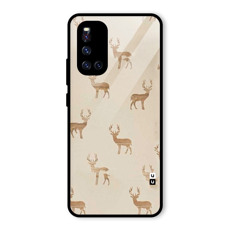 Deer Pattern Glass Back Case for Vivo V19