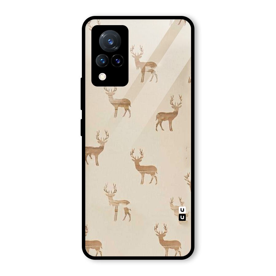 Deer Pattern Glass Back Case for Vivo V21 5G