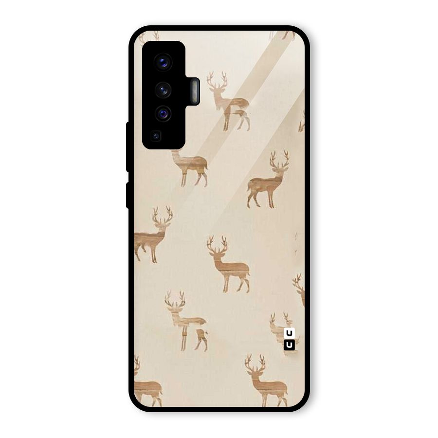 Deer Pattern Glass Back Case for Vivo X50