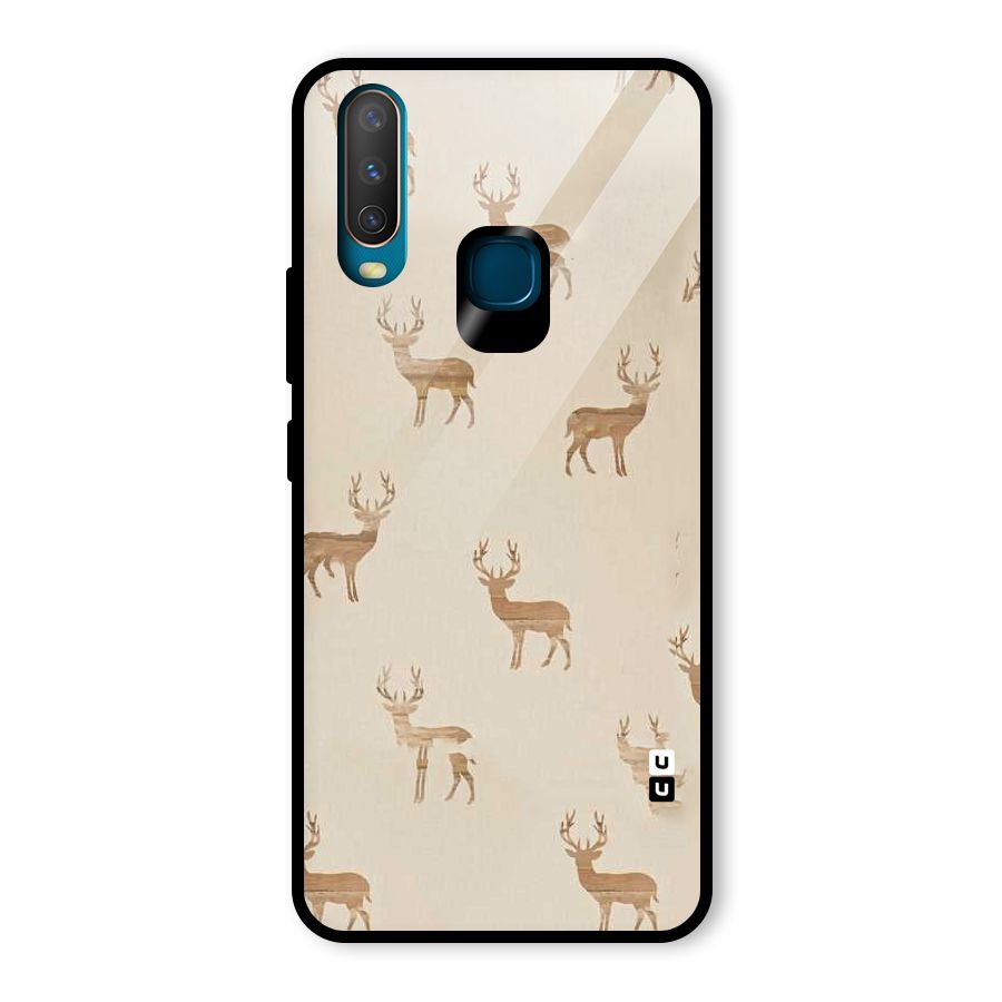 Deer Pattern Glass Back Case for Vivo Y15