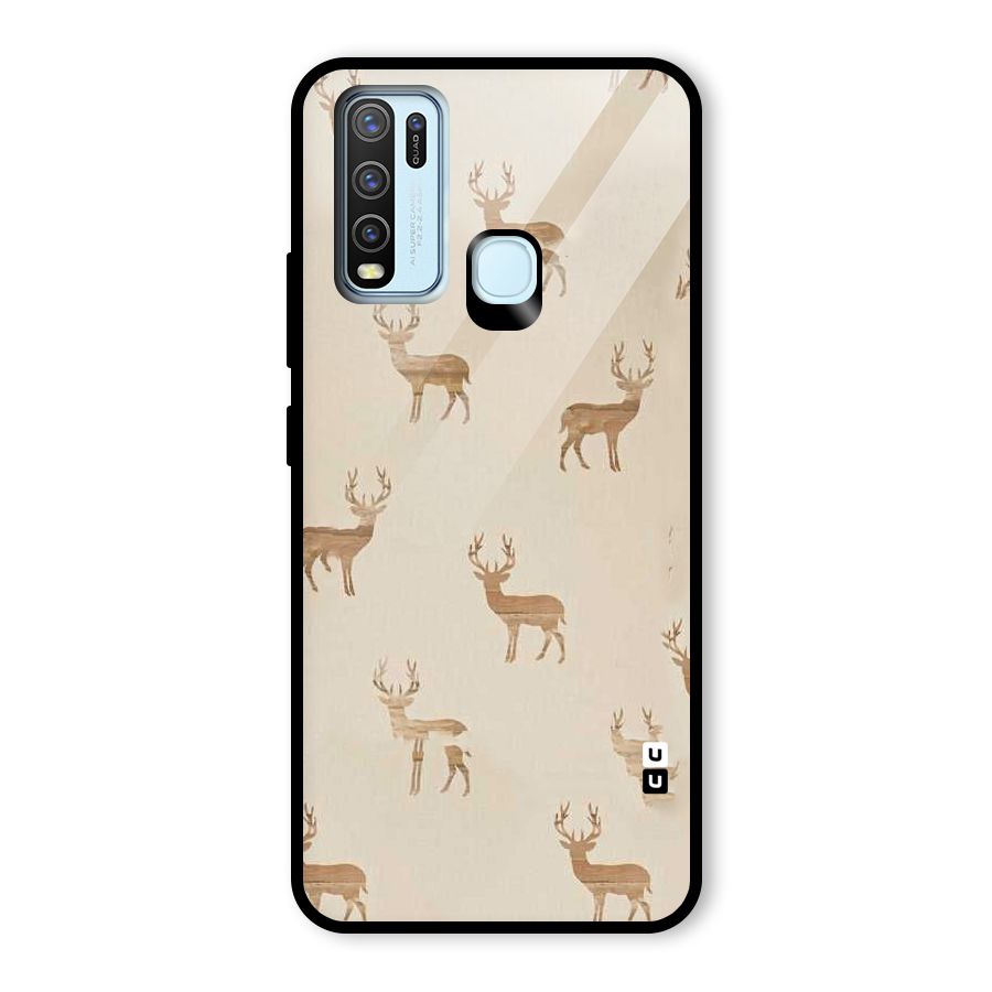 Deer Pattern Glass Back Case for Vivo Y50
