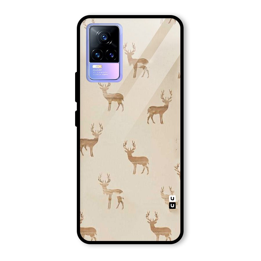 Deer Pattern Glass Back Case for Vivo Y73