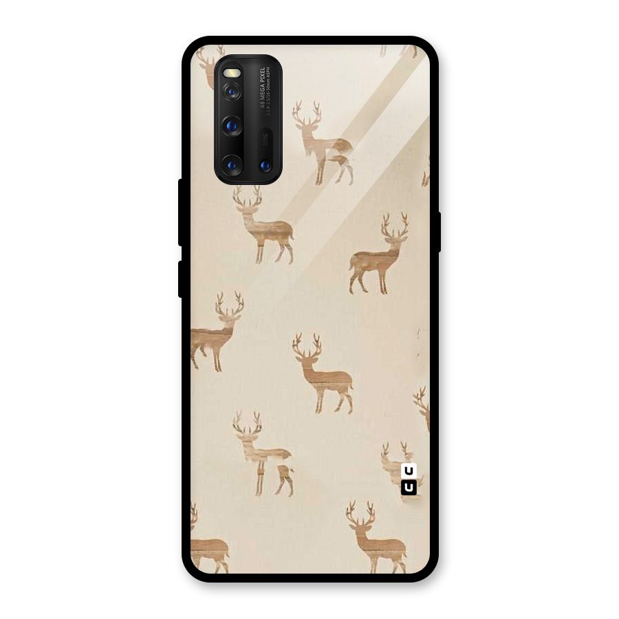 Deer Pattern Glass Back Case for Vivo iQOO 3