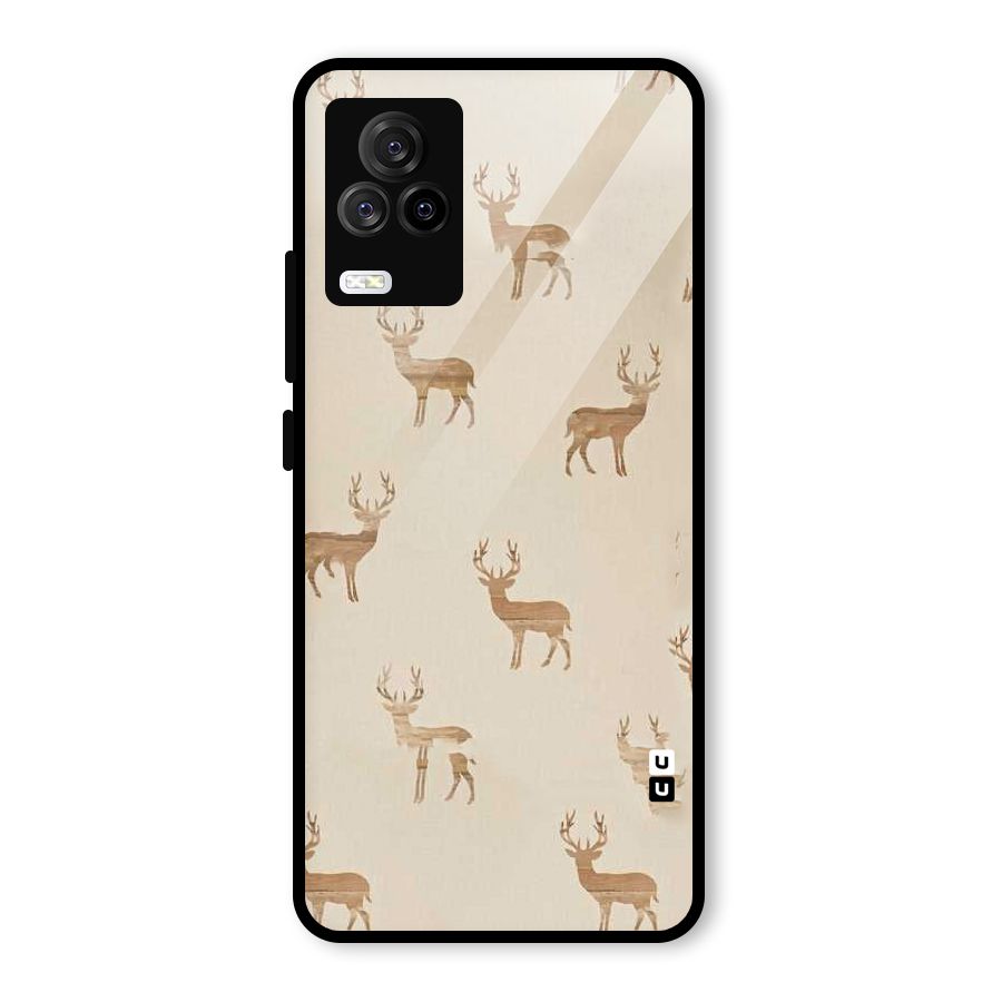 Deer Pattern Glass Back Case for Vivo iQOO 7 Legend 5G