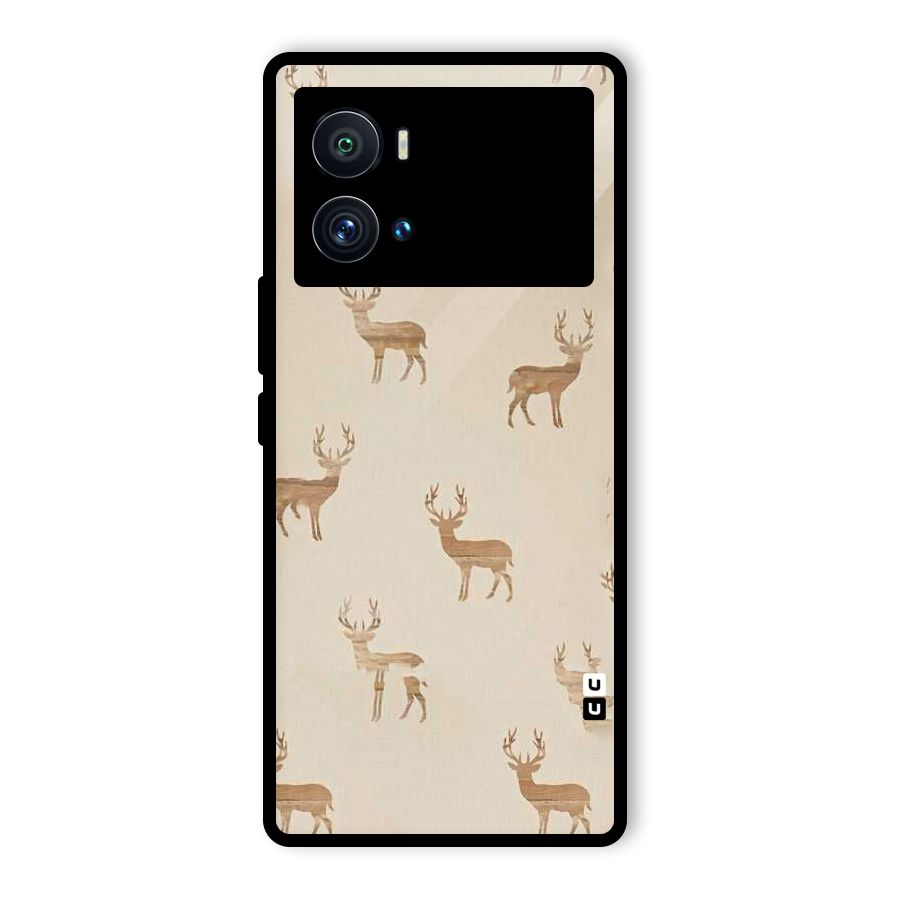 Deer Pattern Glass Back Case for Vivo iQOO 9 Pro