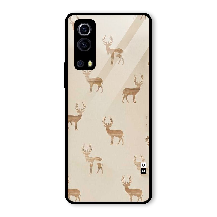 Deer Pattern Glass Back Case for Vivo iQOO Z3
