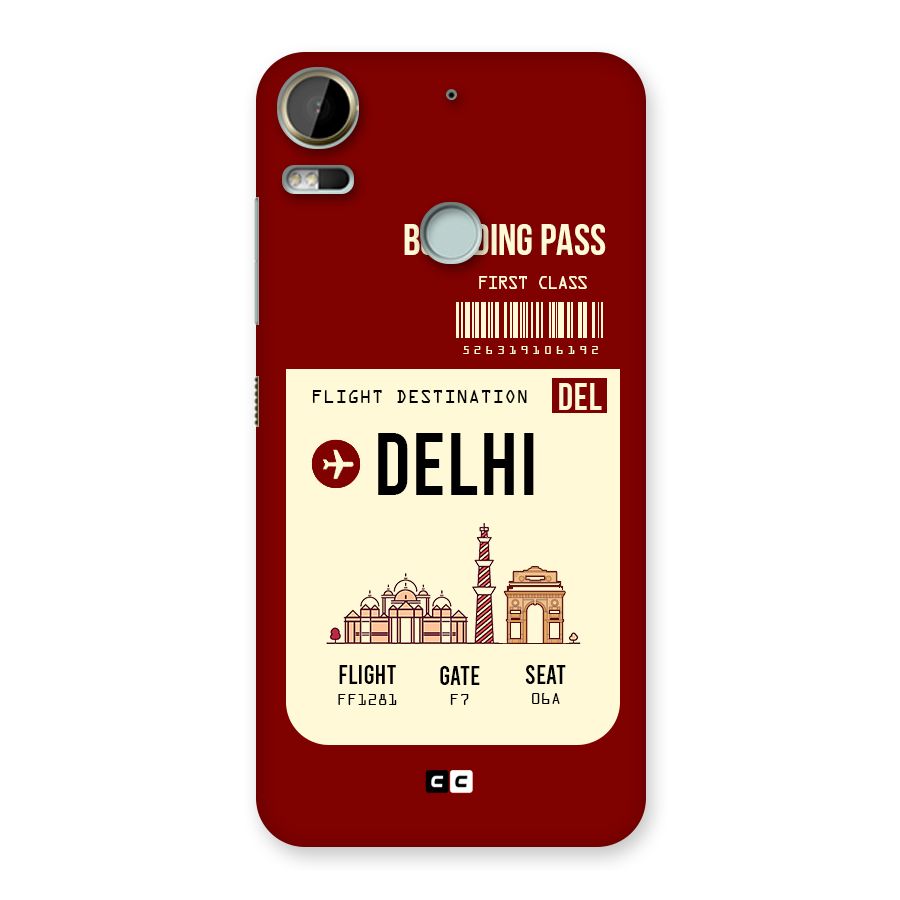 Delhi Boarding Pass Back Case for Desire 10 Pro