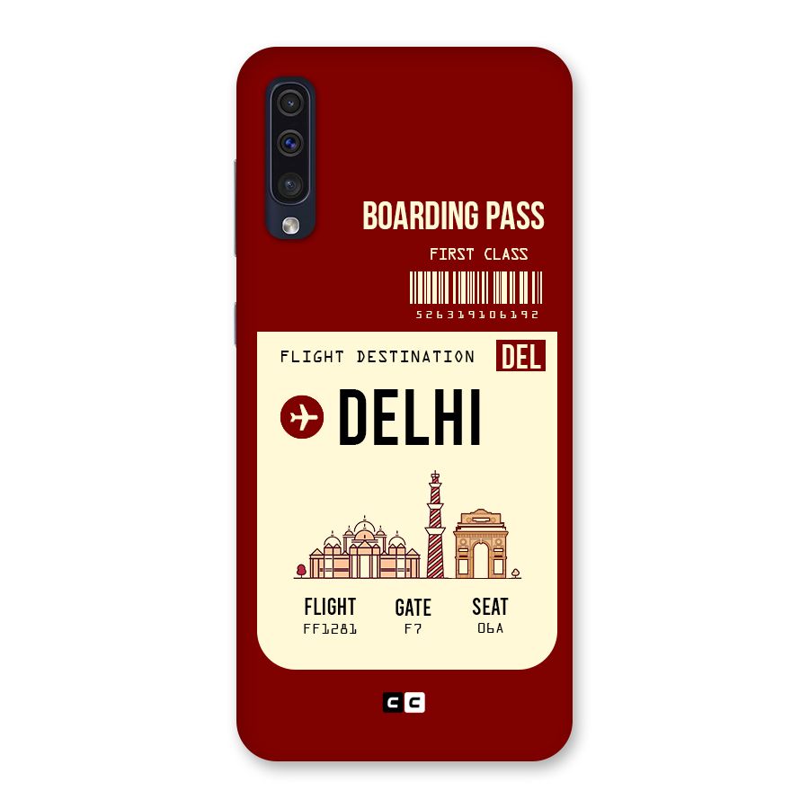 Delhi Boarding Pass Back Case for Galaxy A50