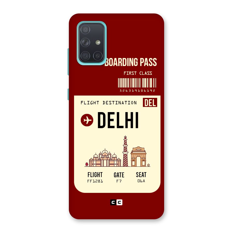 Delhi Boarding Pass Back Case for Galaxy A71