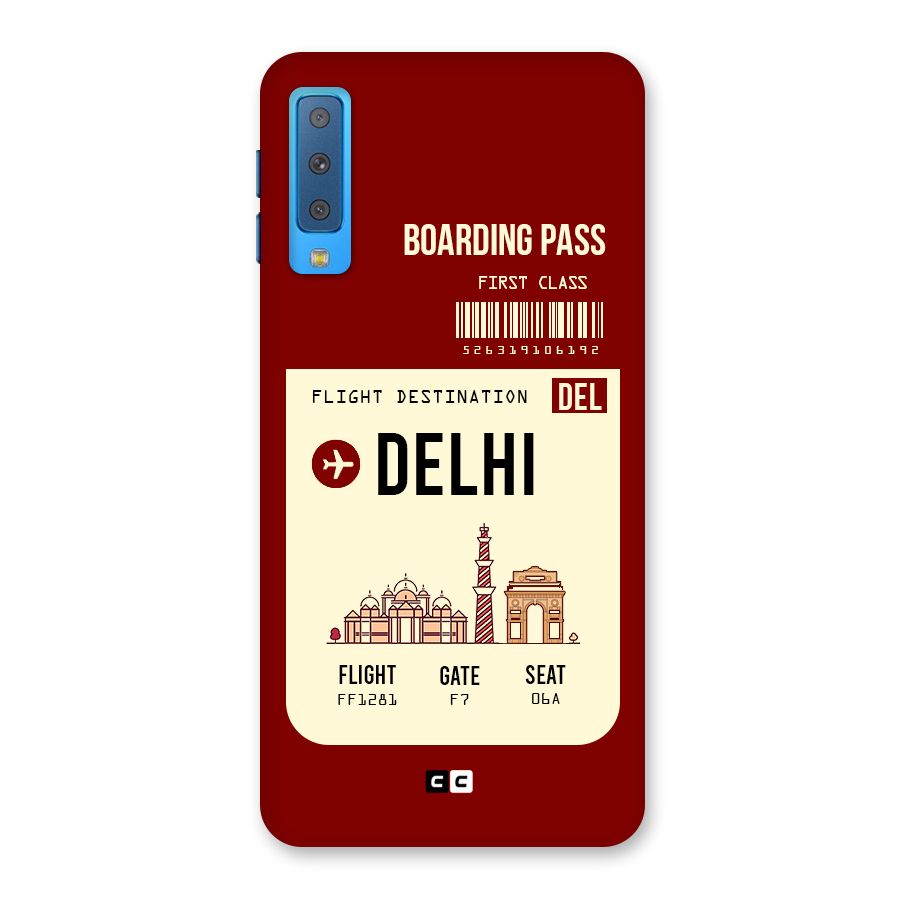 Delhi Boarding Pass Back Case for Galaxy A7 (2018)