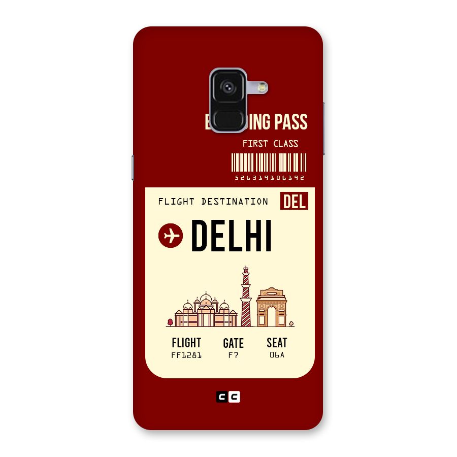 Delhi Boarding Pass Back Case for Galaxy A8 Plus