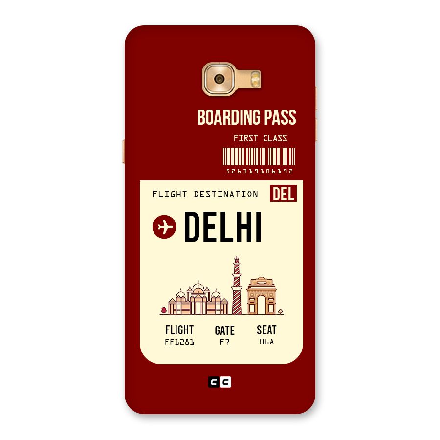 Delhi Boarding Pass Back Case for Galaxy C9 Pro