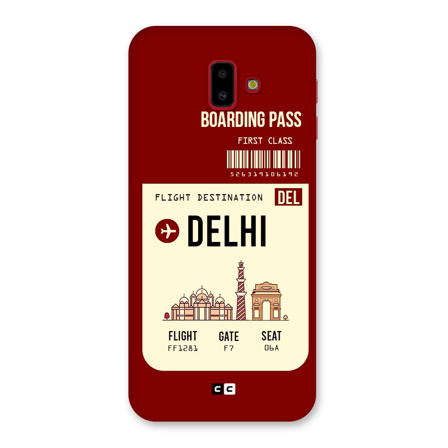 Delhi Boarding Pass Back Case for Galaxy J6 Plus