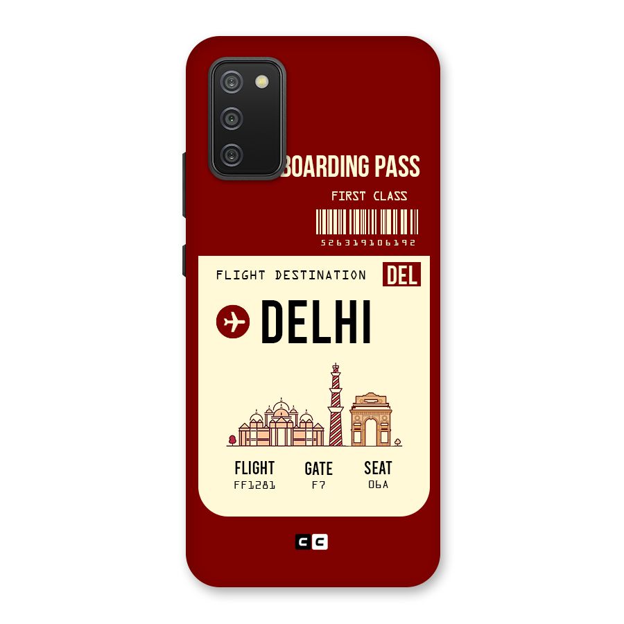 Delhi Boarding Pass Back Case for Galaxy M02s