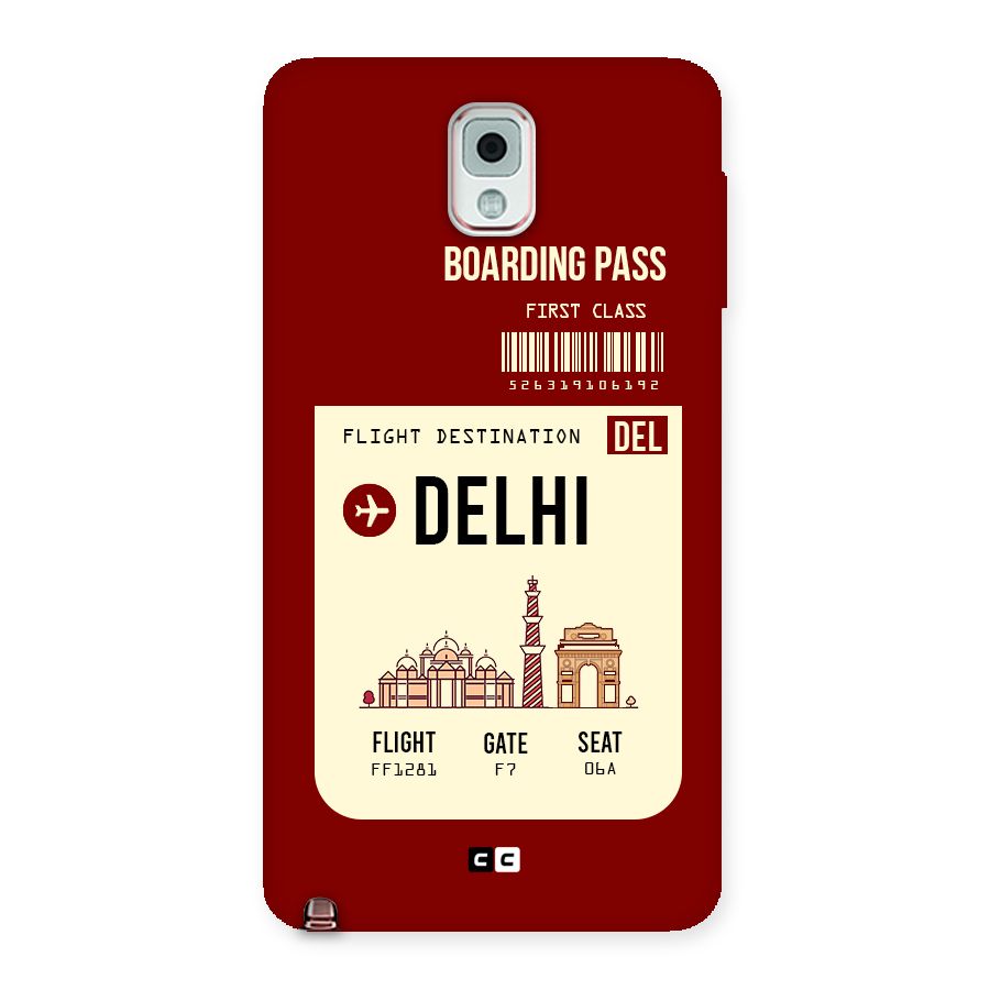Delhi Boarding Pass Back Case for Galaxy Note 3