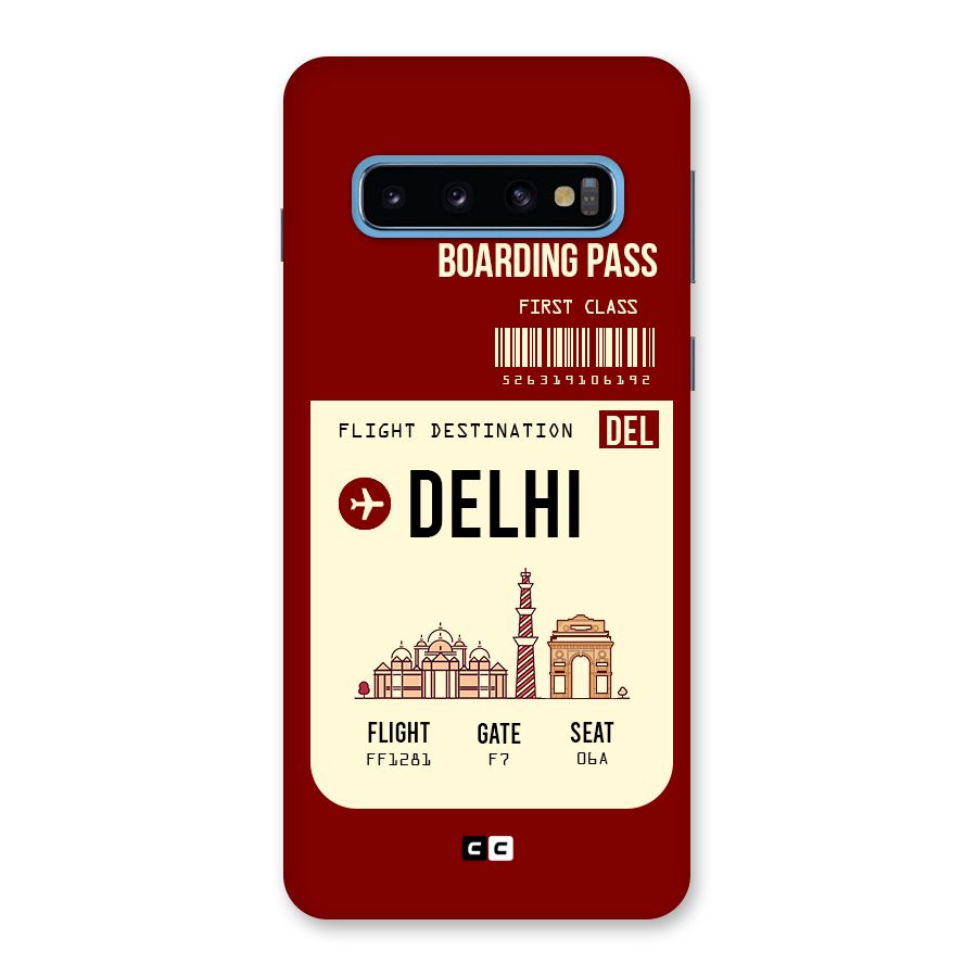 Delhi Boarding Pass Back Case for Galaxy S10