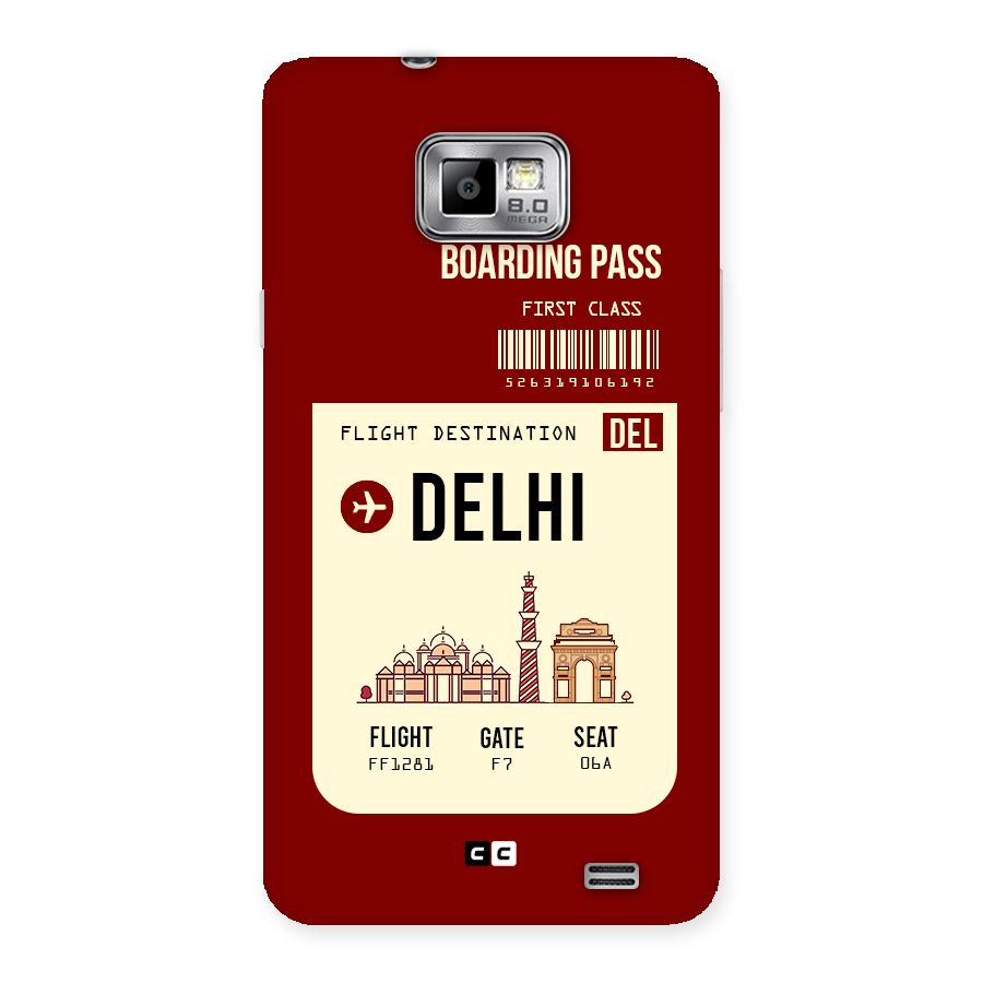 Delhi Boarding Pass Back Case for Galaxy S2