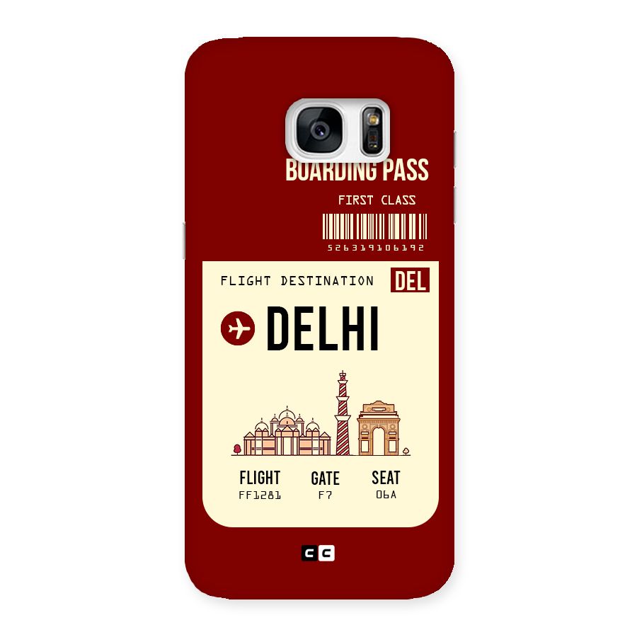 Delhi Boarding Pass Back Case for Galaxy S7 Edge