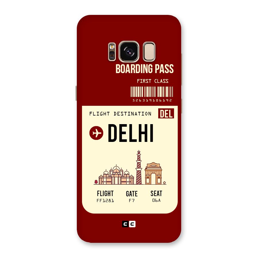 Delhi Boarding Pass Back Case for Galaxy S8