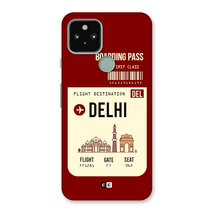 Delhi Boarding Pass Back Case for Google Pixel 5