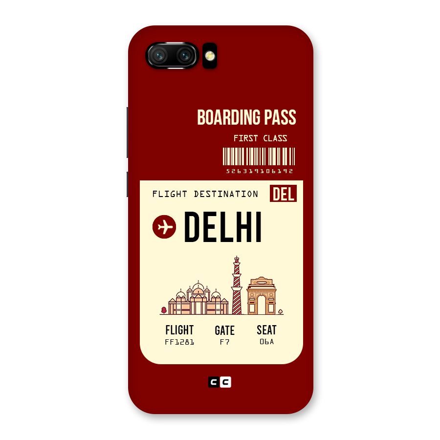 Delhi Boarding Pass Back Case for Honor 10
