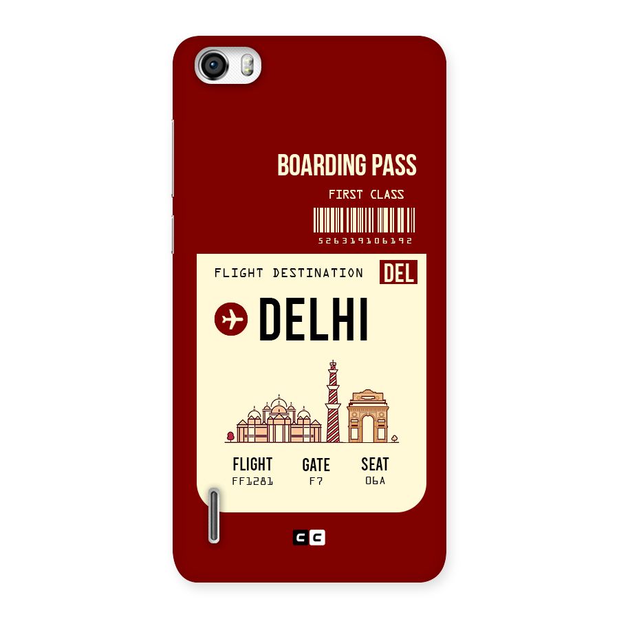 Delhi Boarding Pass Back Case for Honor 6