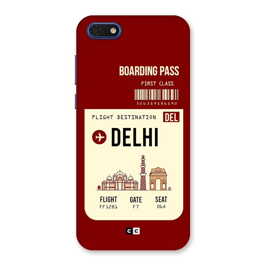 Delhi Boarding Pass Back Case for Honor 7s