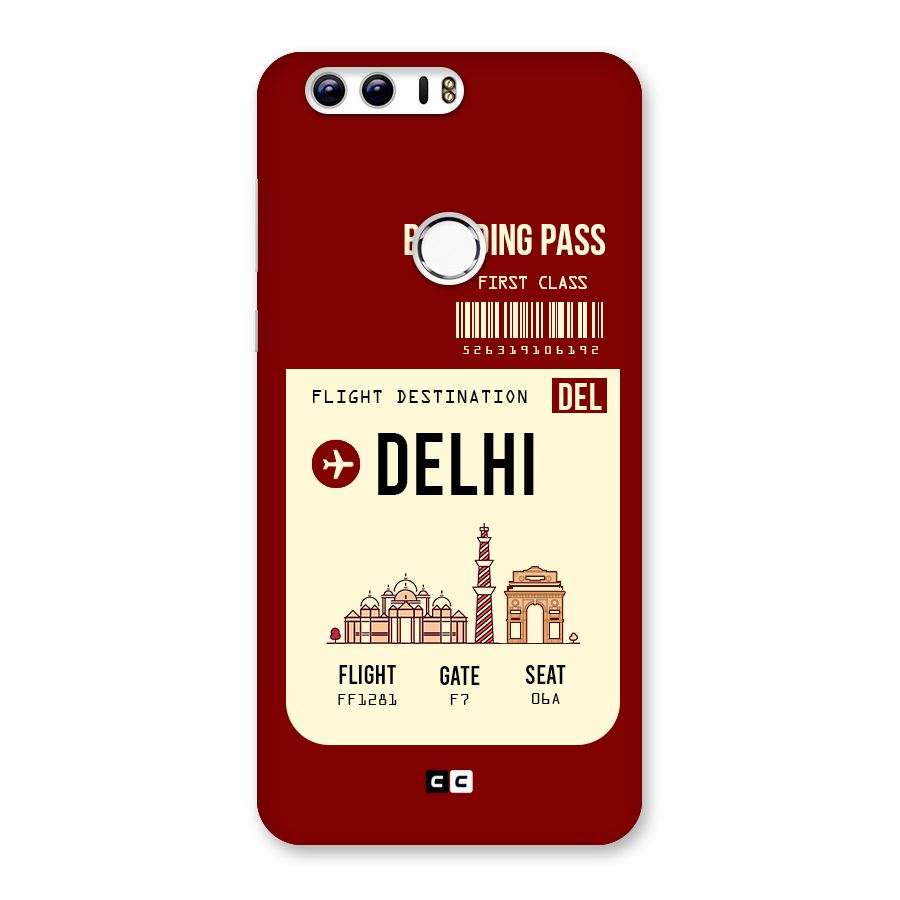Delhi Boarding Pass Back Case for Honor 8