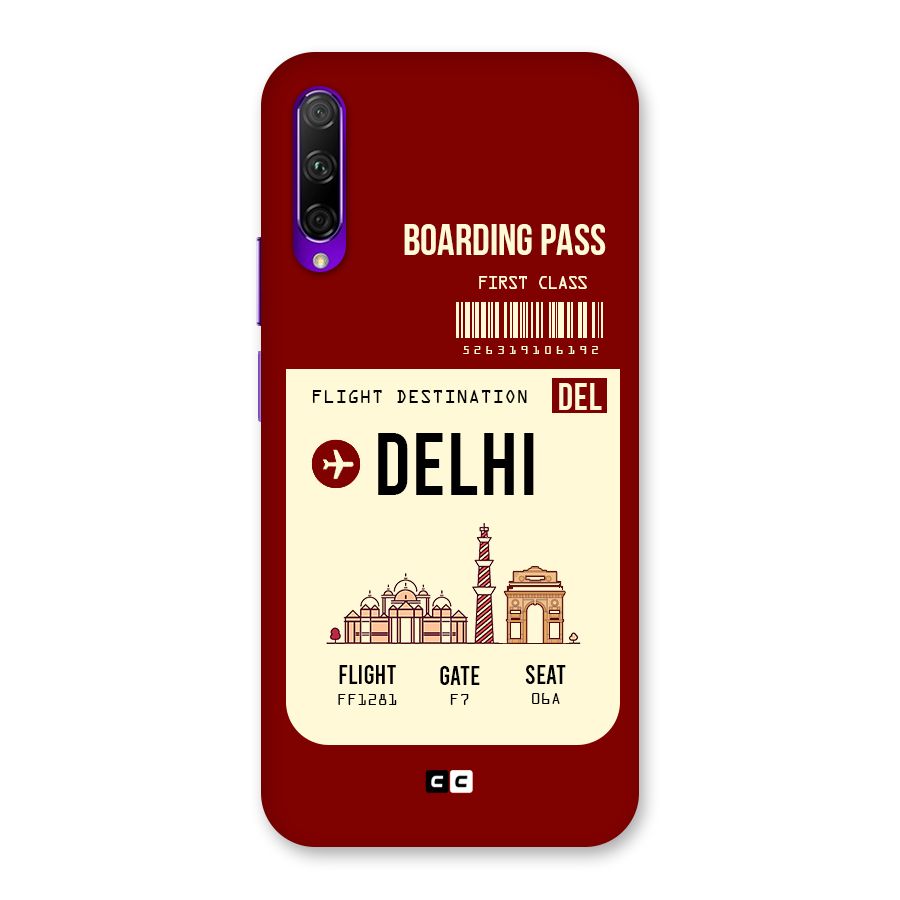 Delhi Boarding Pass Back Case for Honor 9X Pro